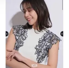 ラニ様専用　Mystrada エンブロイダリーニット ホワイト　38