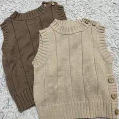 ベビーベスト 80 90 双子、年子