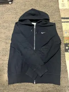 ナイキ NIKE パーカー ジップアップ ロゴ刺繍 XL ネイビー