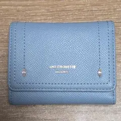 美品 &chouette アンドシュエット 三つ折り財布 レター型 水色のサムネイル