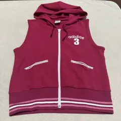 adidas フード付きベスト ピンクのサムネイル