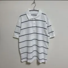 UNIQLO ポロシャツ ホワイト ネイビー Lサイズ