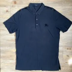 バーバリーロンドン　半袖ポロシャツ　ネイビー　三陽商会　日本製　Lサイズ