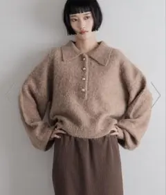 LOWRYSFARM ポロニットプルオーバーLS