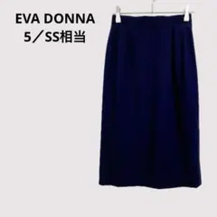 エヴァドンナ　タイトスカート ウール ネイビー オフィス シンプル フォーマル