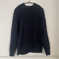 【美品】UNIQLOウォッシャブルクルーネックセーター　M ネイビーのサムネイル