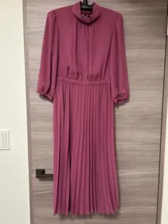 Anatelierプリーツワンピース ピンク　40