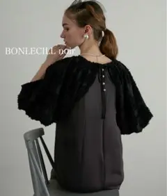 BONLECILL noir／2wayボレロ＆パールボタン付きドレスセット　上品