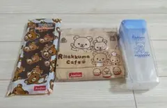 【新品】リラックマビッグ帆布バッグ、冷茶ポット、マイクロファイバー吸水ポーチ