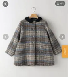 SHIPS KIDS シャギー チェック コート　150