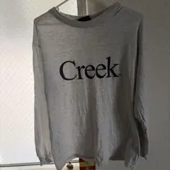Creek 長袖カットソー M グレー ロゴ入り