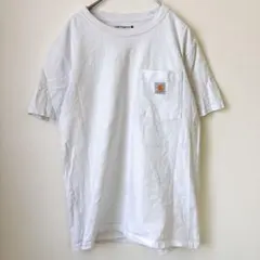 カーハート ポケットTシャツ クルーネック 半袖 無地 S 白 綿のサムネイル