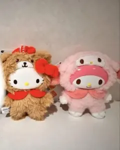 ファインフェイスミニ　おともだち着ぐるみ　キティ　マイメロディ