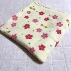 ガーゼバスタオル　綿100% お花柄
