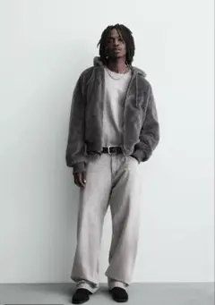 ZARA リバーシブルフェイクレザーボンバージャケット Sサイズのサムネイル