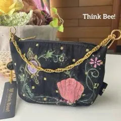 Think Bee! 訳あり新品✨シンデレラポーチ　チェーン付き　ビジューのサムネイル