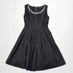 マーキュリーデュオ ひざ丈ノースリーブワンピース パーティー お呼ばれ ビジュー