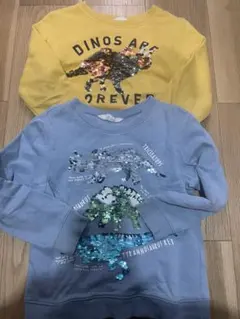 2枚セット　120cm スパンコールトレーナー　H&M 双子