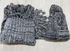 お得3点セット‼️ニット帽 マフラー 手袋タッチスクリーン対応　男女兼用　防寒具