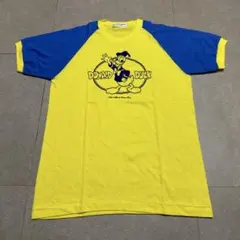 Disney ドナルドダック　半袖　tシャツ　ビンテージ 90s 青　黄色　M