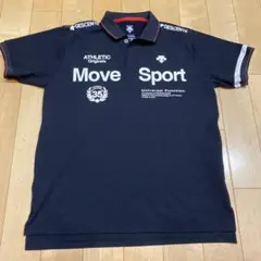 DESCENTE 機能性ポロシャツ Oサイズ 黒