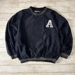 90s North End カレッジロゴ刺繍ナイロンプルオーバー　メンズ　古着