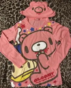 グルーミー いたずらぐまのグル〜ミ〜 ジップパーカー メンズ L ピンク
