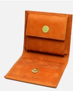 魅mikawa 二つ折り財布 本革 プエブロレザー 日本製 薄型 小銭入れ付き