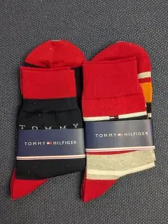 未使用品 TOMMY HILFIGER ハイソックス 25-27cm セット