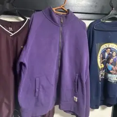 Carhartt 紫 フルジップパーカー