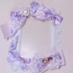 b7 硬質ケース レースデコ 紫 ピンク