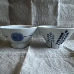 波佐見焼 くらわんか碗 ペア Flowerのサムネイル