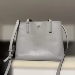 Tory Burch トリーバーチ　グレー レザートートバッグ