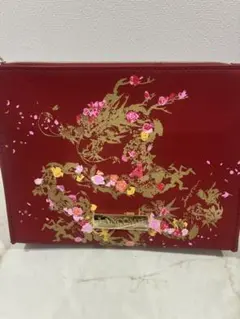 LANCOME ランコム ポーチ レッド 花柄のサムネイル