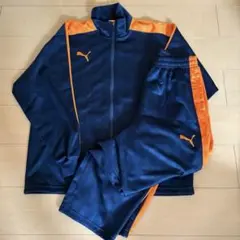PUMA ネイビー/オレンジ ジャージセット　秋　冬　スポーツ　サッカー　野球