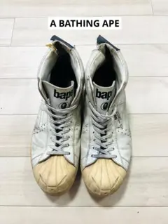 希少】A BATHING APE エイプ ハイカットスニーカー 初期 訳あり