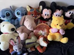 ディズニーキャラクターぬいぐるみ11体セット