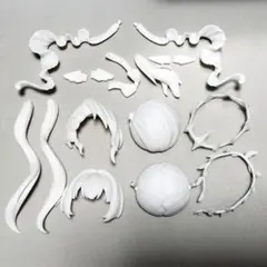 献给露娜 For Moon ルナに捧ぐ 未塗装ヘアパーツセット② オビツ