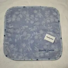【新品・未使用】marie claire ハンカチ タオルハンカチ 花柄 ブルーのサムネイル