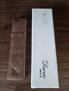 希少・箱付◆Ducas Parisデュカス・パリ リザード本革ケース フランス製