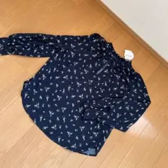 アースミュージックアンドエコロジーとろみ2wayボリュームスリーブブラウス小花柄