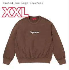 Supreme Washed Box Logo Crewneck brown