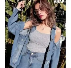 ANAP アナップ ダメージデニムジャケット