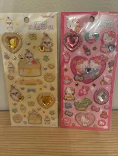 正規品　サンリオ　キラキラジュエルシール　コロコロクリリン　キティ　2枚セット