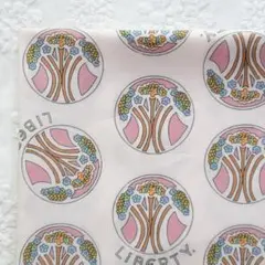 マウベリーナ　ロゴ入りピンク　輸入リバティタナローン　30cm×50cm
