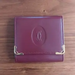 Cartier バーガンディ コインケース