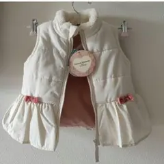 タグ付☆Natural Alamode 中綿ベスト リボン ベビー服☆