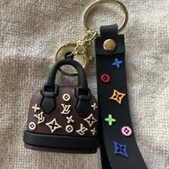 ルイヴィトン ミニ バッグ型 キーホルダー 茶色×ベージュ色非売品