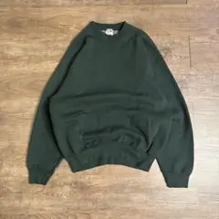 USA製 90s FRUIT OF THE LOOM スウェット 無地　グリーン