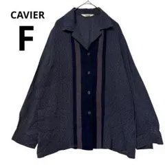 レトロブラウス 総柄シャツ ストライプ ドット ネイビー ヴィンテージ 透け感